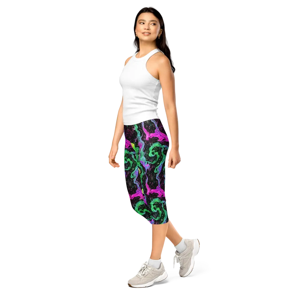 Fluid Afterglow on Capri Leggings — Left Front