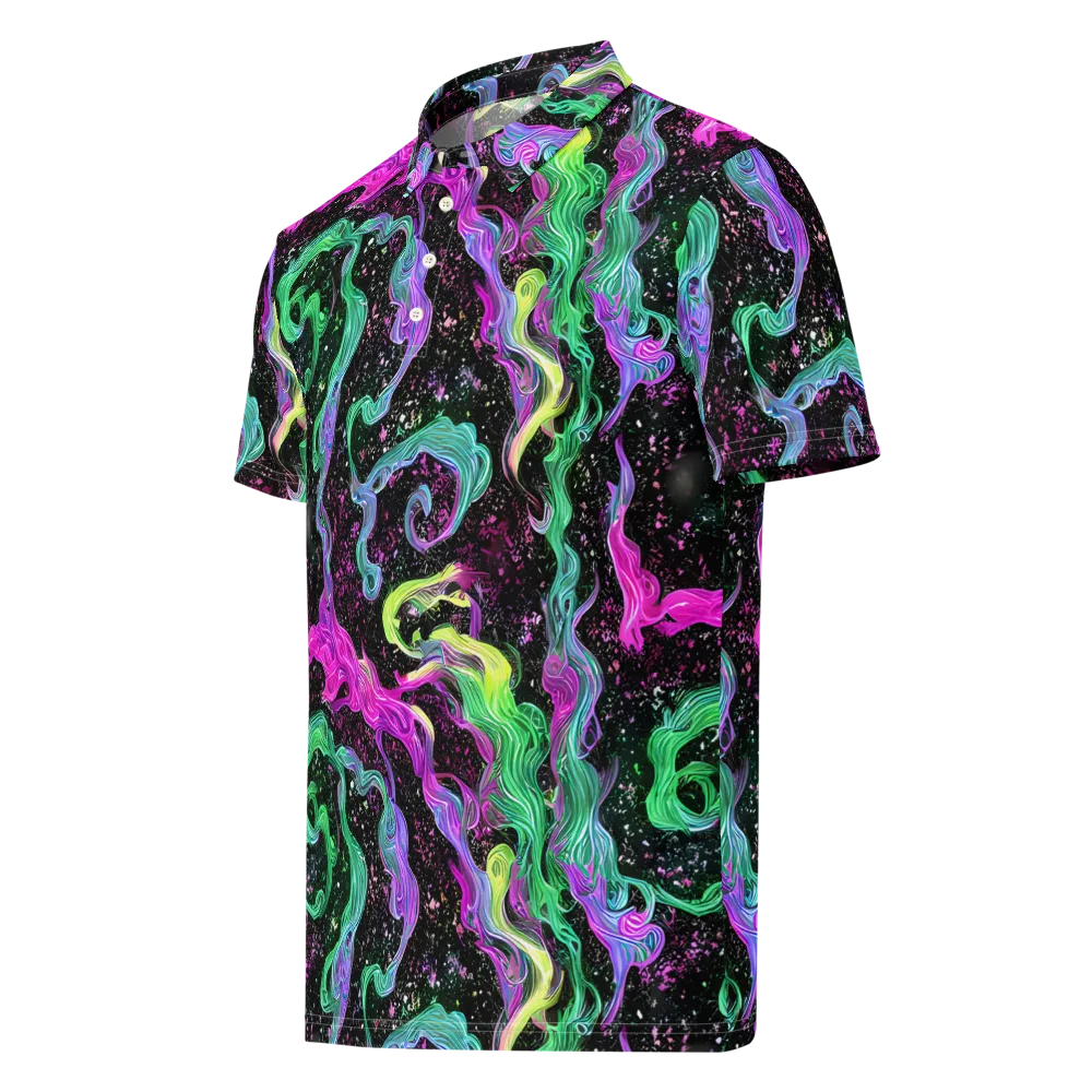 Fluid Afterglow on Men's Slim Fit Polo Shirt — Left Front