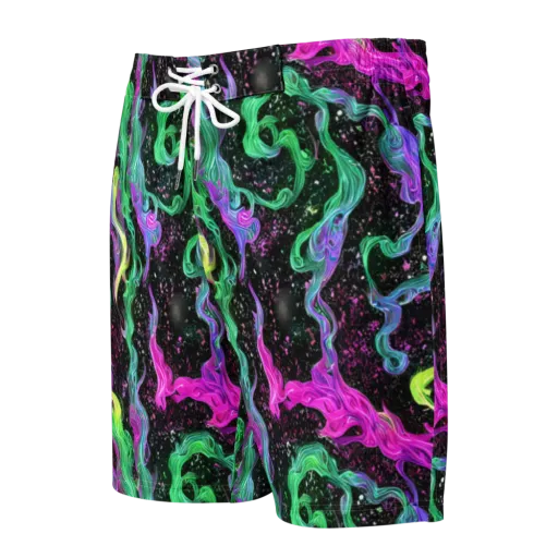 Fluid Afterglow on a Men's Board Shorts