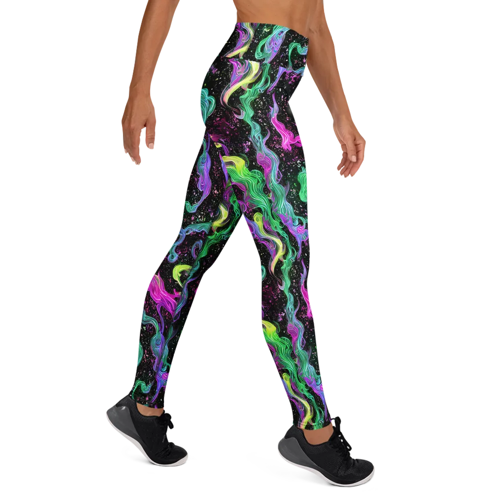 Fluid Afterglow on Yoga Leggings — Right
