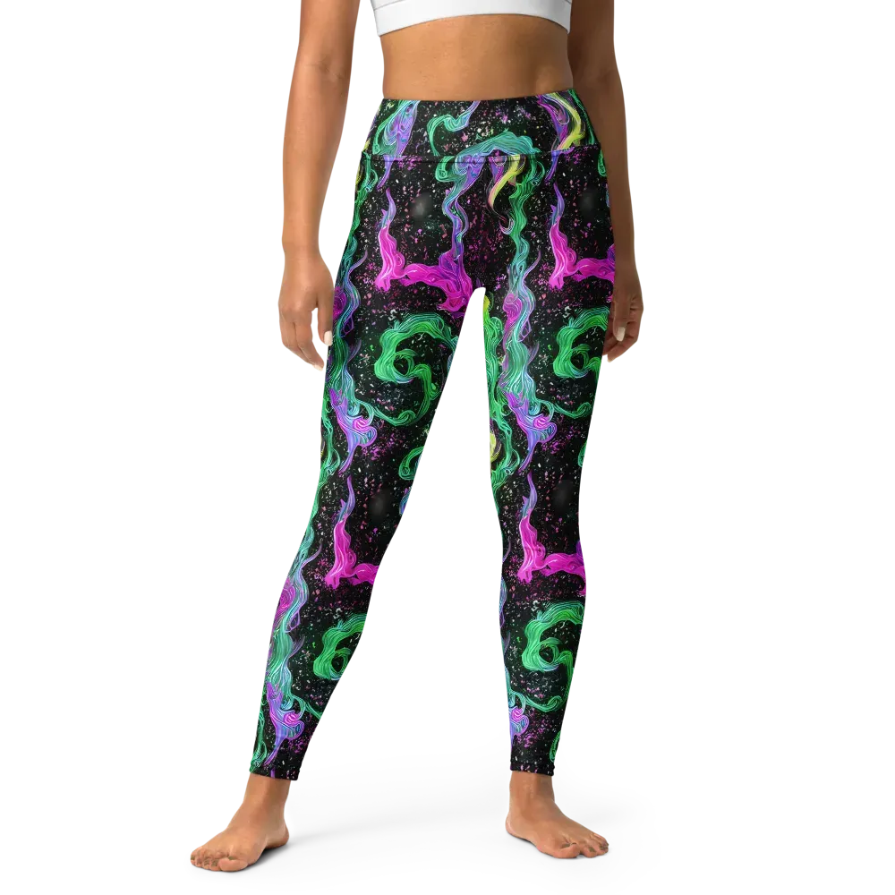 Fluid Afterglow on Yoga Leggings — Front