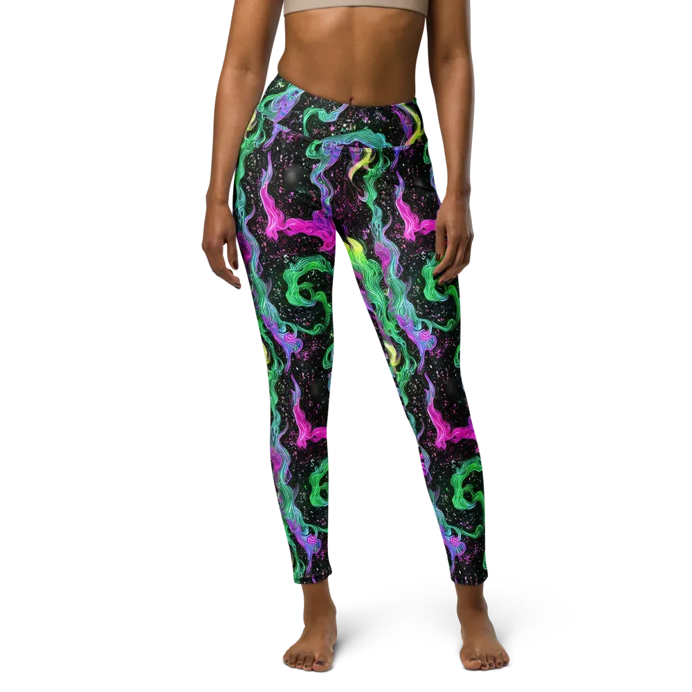 Fluid Afterglow on Yoga Leggings — Front