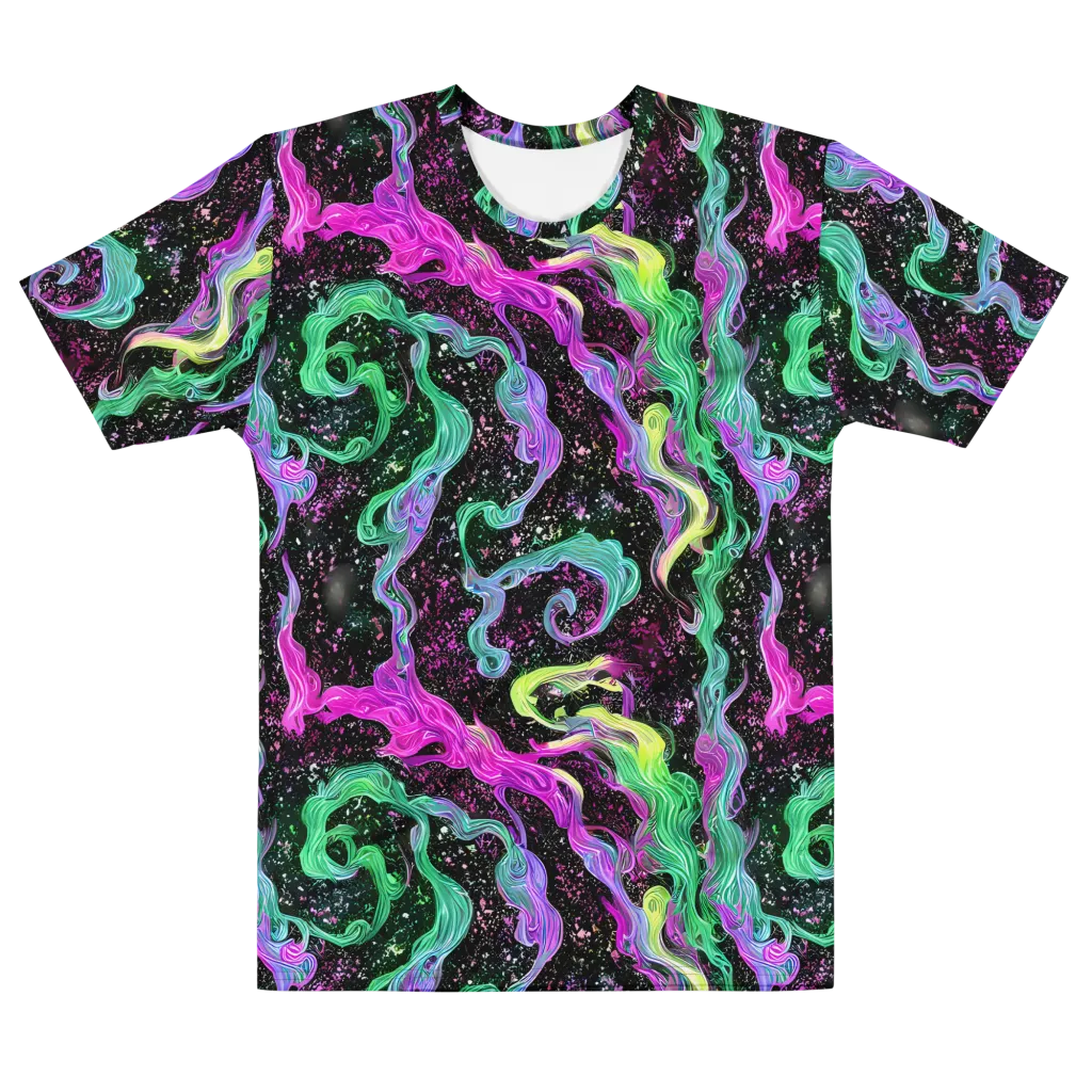 Fluid Afterglow on Men's Cotton Crew Neck T-Shirt — Front