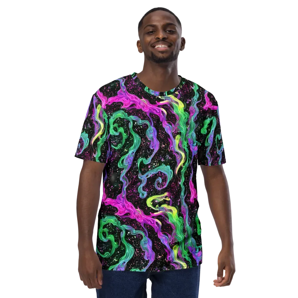 Fluid Afterglow on Men's Crew Neck T-Shirt — Front