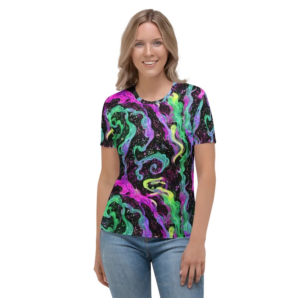 Fluid Afterglow on Women's Crew Neck T-Shirt — Front