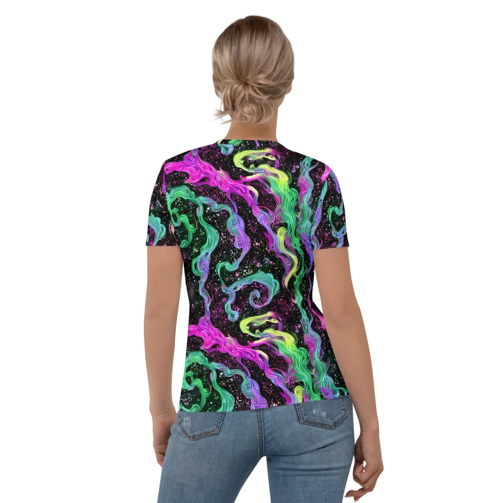 Fluid Afterglow on Women's Crew Neck T-Shirt — Back