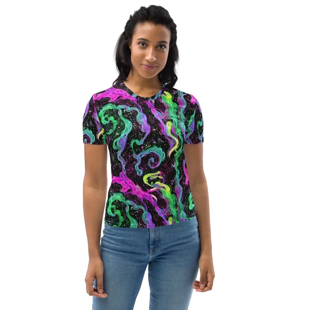 Fluid Afterglow on Women's Crew Neck T-Shirt — Front