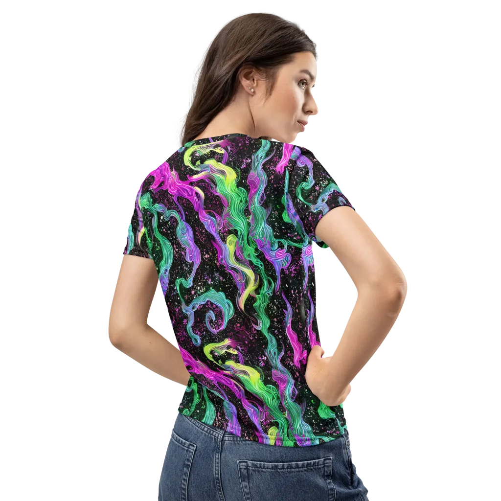 Fluid Afterglow on Women's Crew Neck T-Shirt — Back