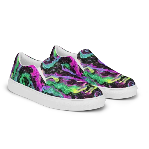 Fluid Afterglow on a Men's Slip-On Canvas Shoes