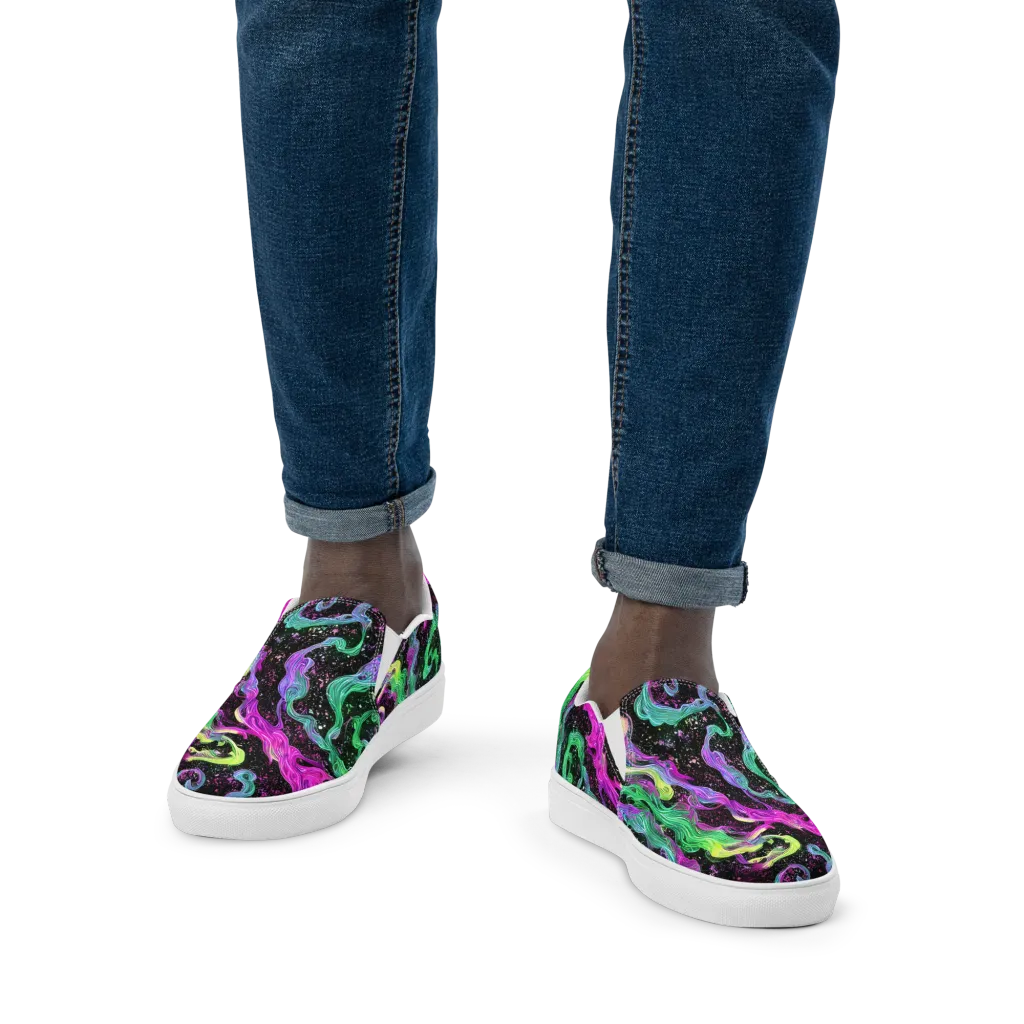 Fluid Afterglow on Men's Slip-On Canvas Shoes — Front
