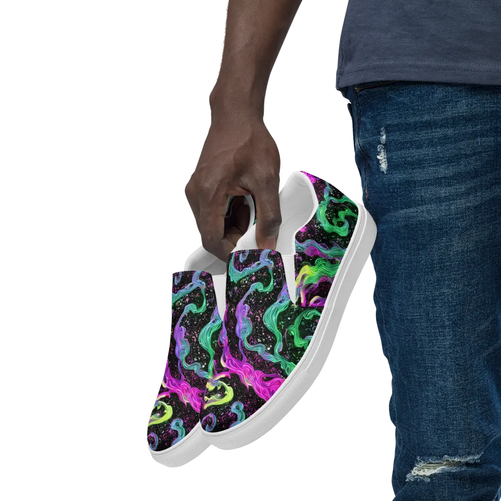 Fluid Afterglow on Men's Slip-On Canvas Shoes — Left Front