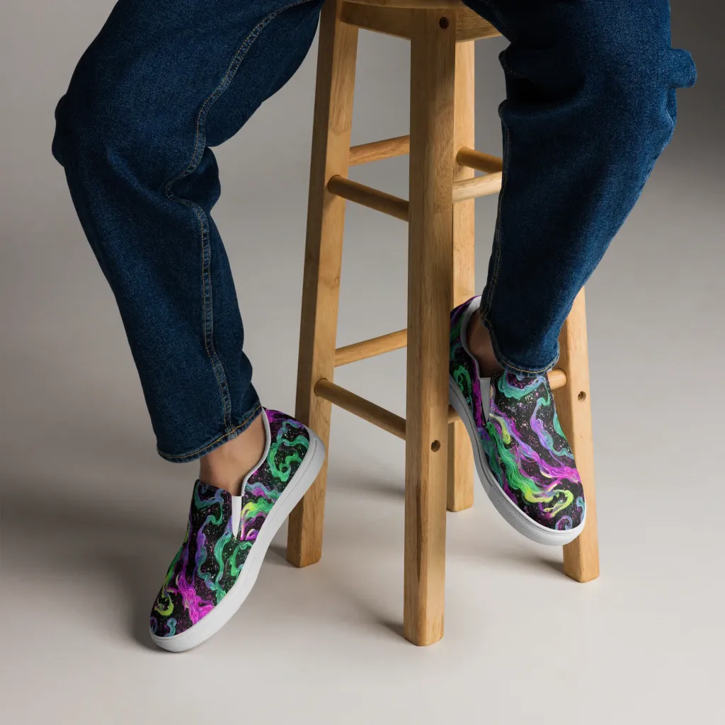 Fluid Afterglow on Men's Slip-On Canvas Shoes — Front