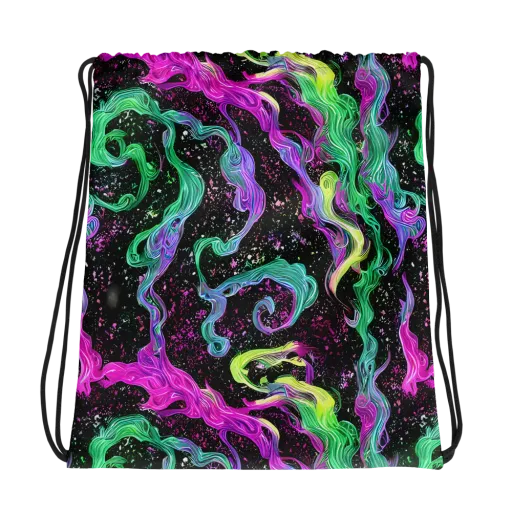 Fluid Afterglow on a Drawstring Bag