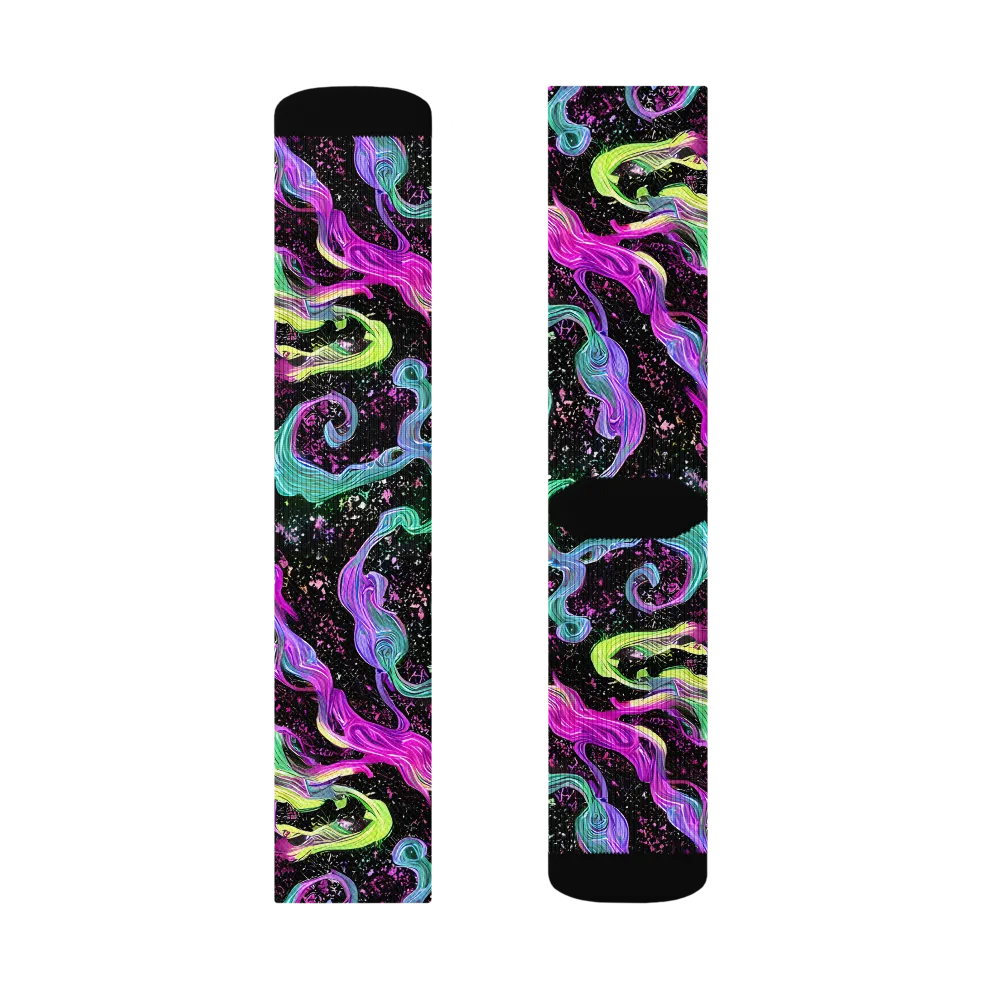 Fluid Afterglow on Socks — Left Sock