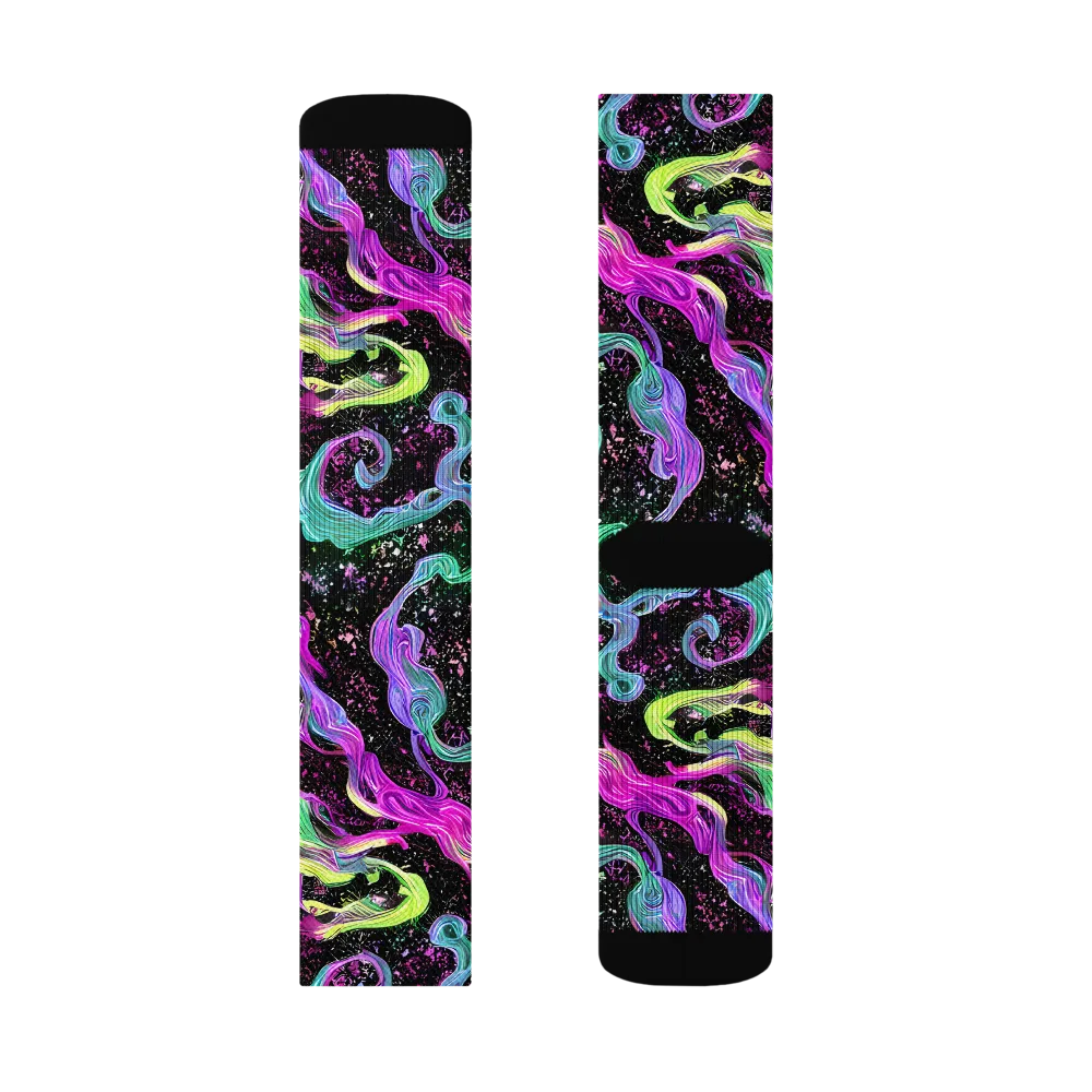Fluid Afterglow on Socks — Right Sock