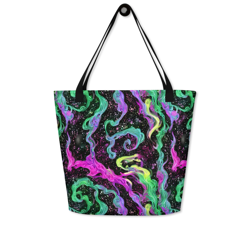 Fluid Afterglow on Large Tote Bag W/ Pocket — Front
