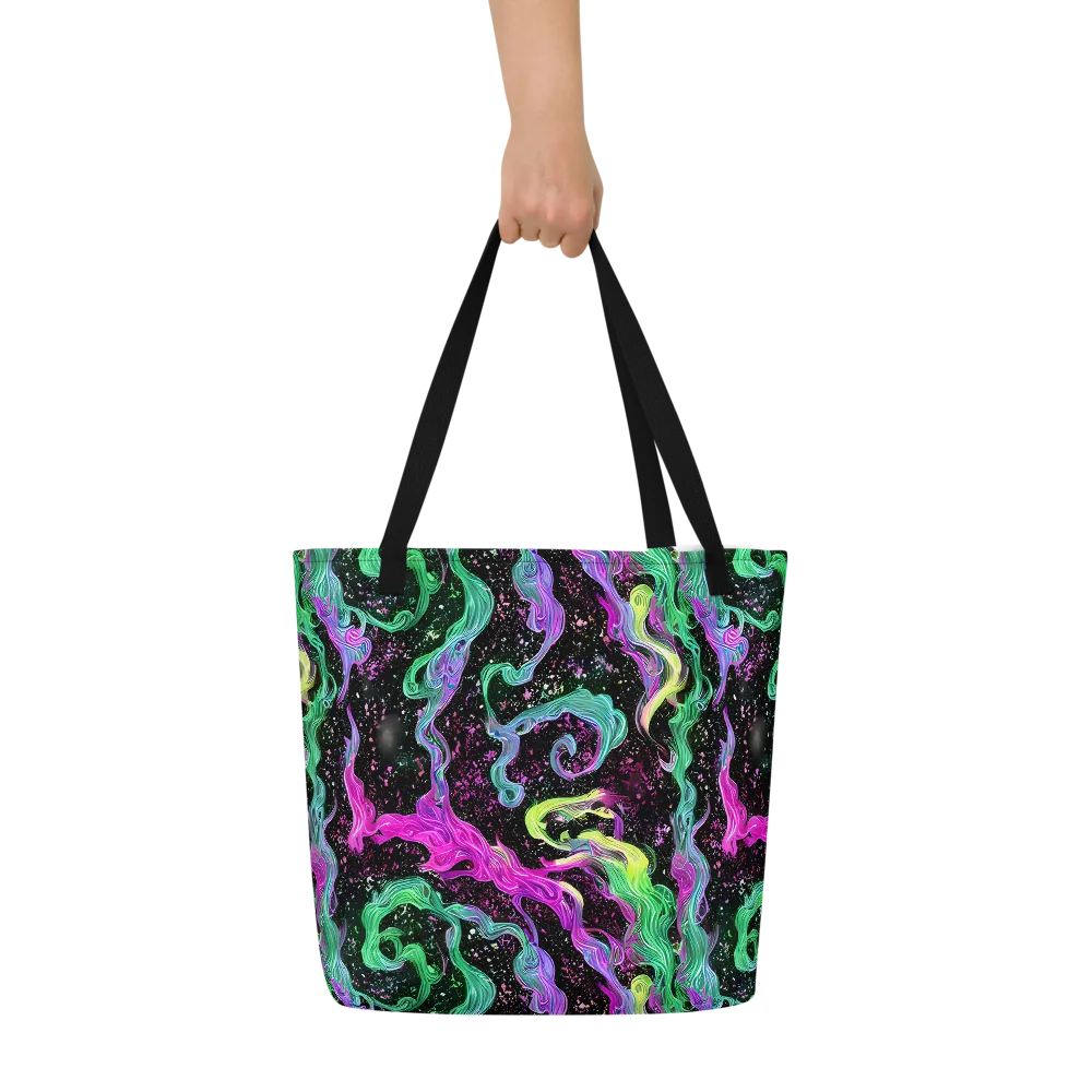 Fluid Afterglow on Large Tote Bag W/ Pocket — Front