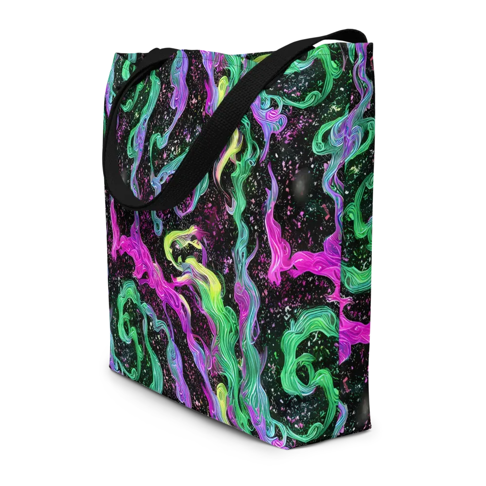 Fluid Afterglow on Large Tote Bag W/ Pocket — Front
