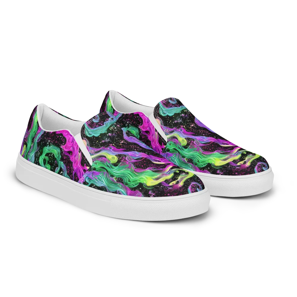 Fluid Afterglow on Women's Slip-On Canvas Shoes — Right Front