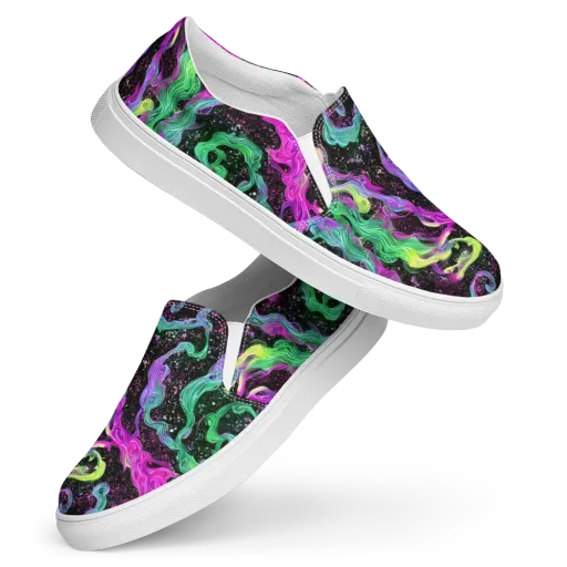 Fluid Afterglow on a Women's Slip-On Canvas Shoes
