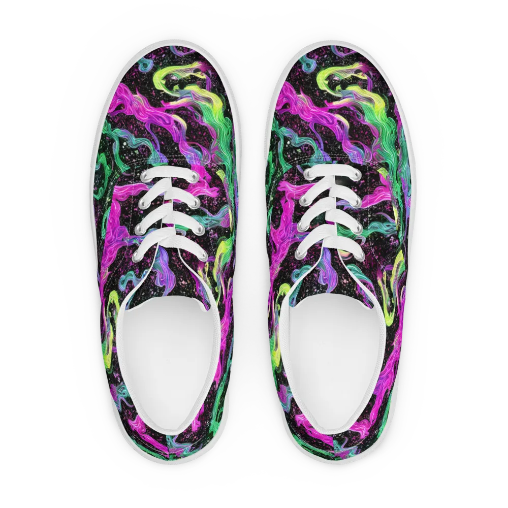 Fluid Afterglow on Men's Lace-Up Canvas Shoes — Front