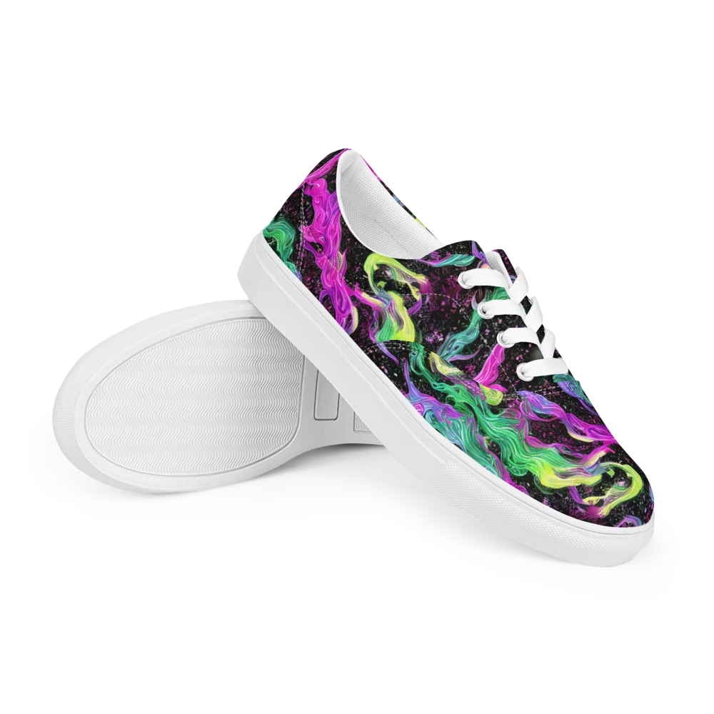 Fluid Afterglow on Men's Lace-Up Canvas Shoes — Right Front