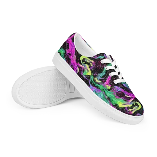 Fluid Afterglow on a Men's Lace-Up Canvas Shoes