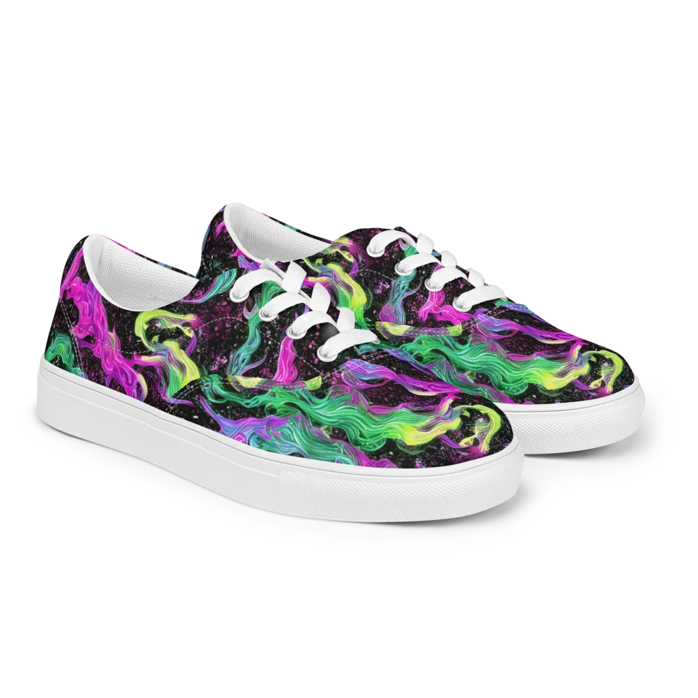 Fluid Afterglow on Men's Lace-Up Canvas Shoes — Right Front
