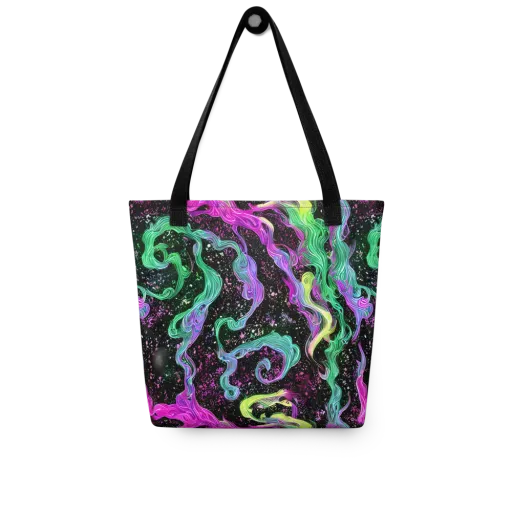 Fluid Afterglow on a Tote Bag