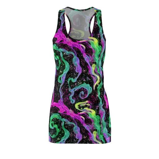 Fluid Afterglow on a Racerback Dress