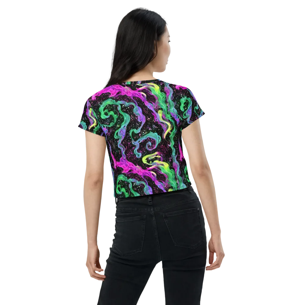 Fluid Afterglow on Crop Tee — Back