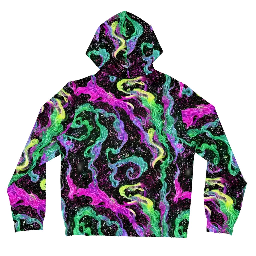Fluid Afterglow on Women's Full-Zip Hoodie — Back