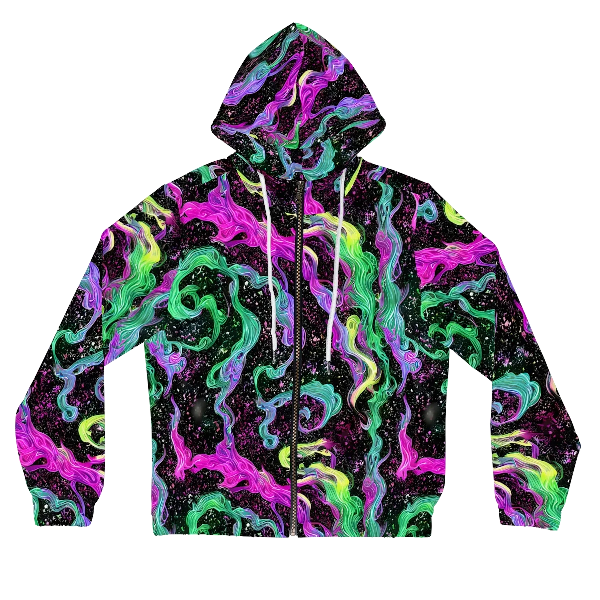 Fluid Afterglow on Women's Full-Zip Hoodie — Front