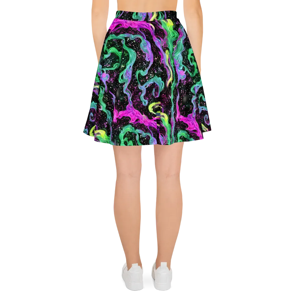 Fluid Afterglow on Skater Skirt — Back
