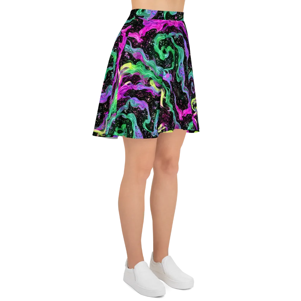 Fluid Afterglow on Skater Skirt — Right