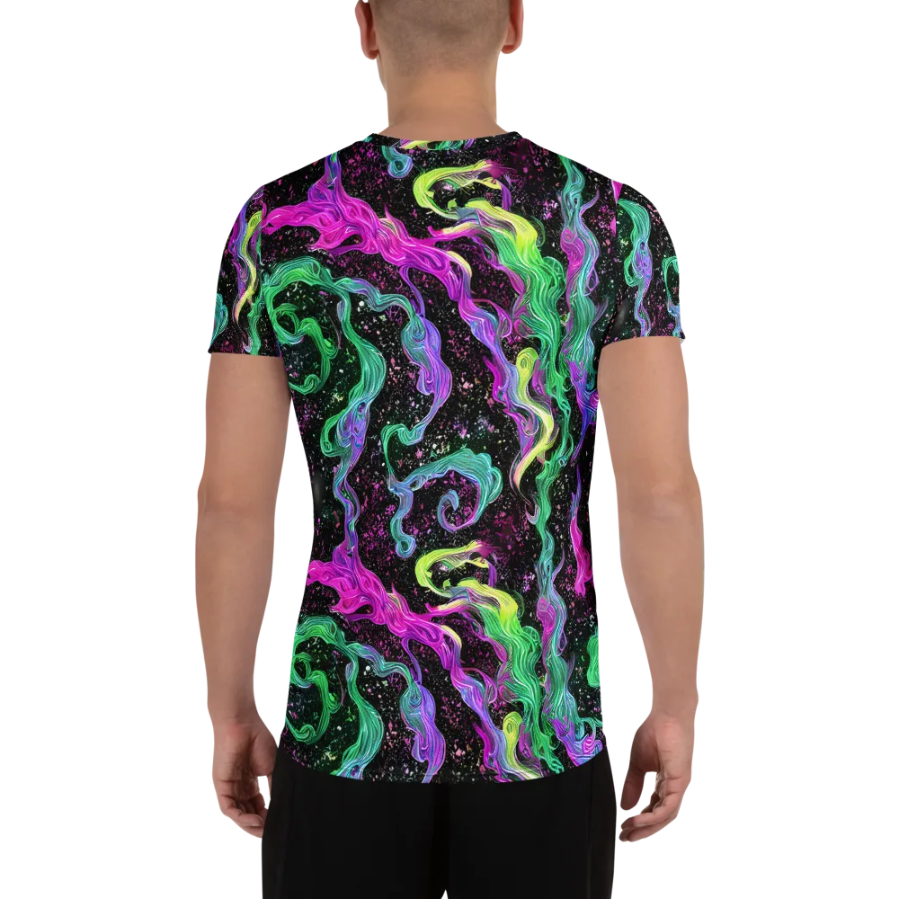 Fluid Afterglow on Men's Athletic T-Shirt — Back