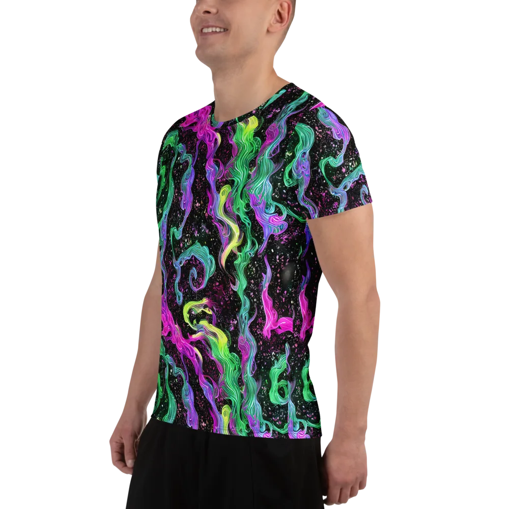 Fluid Afterglow on Men's Athletic T-Shirt — Left
