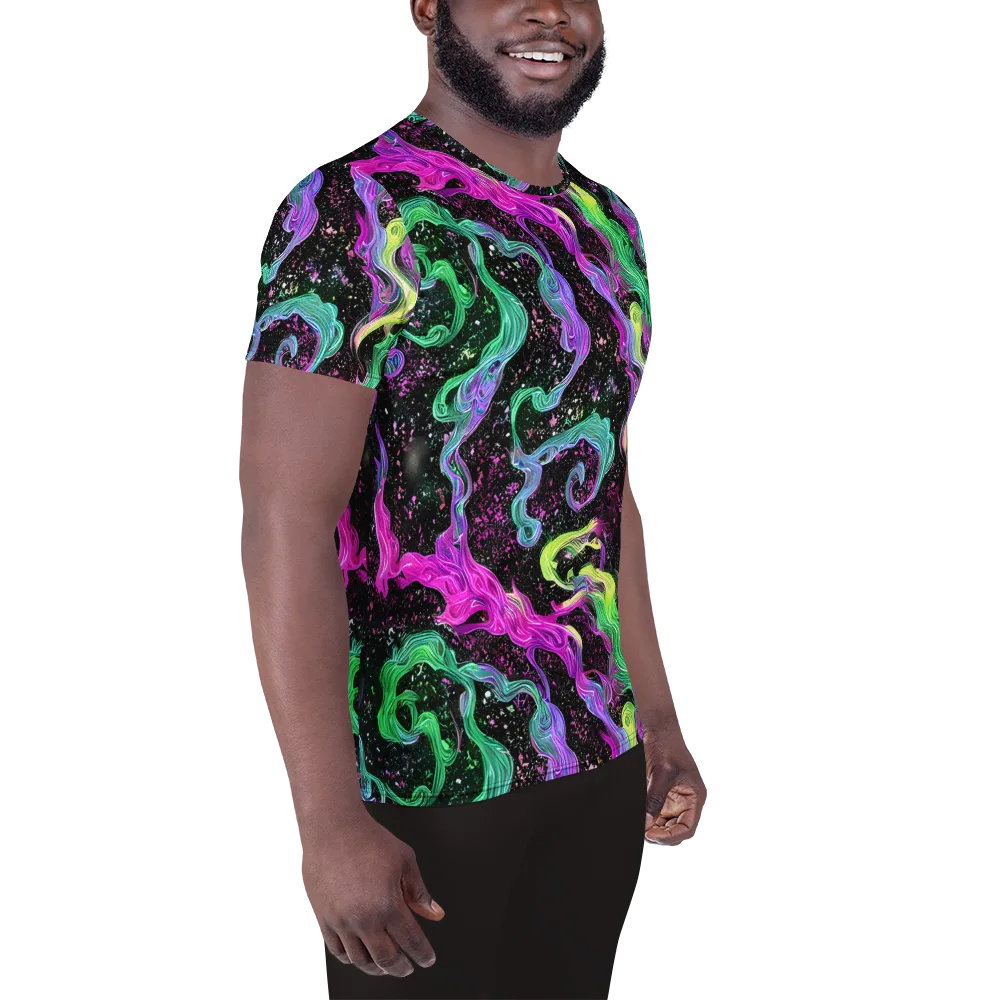 Fluid Afterglow on Men's Athletic T-Shirt — Right