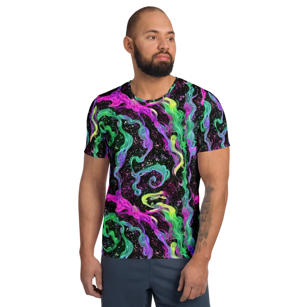 Fluid Afterglow on Men's Athletic T-Shirt — Front