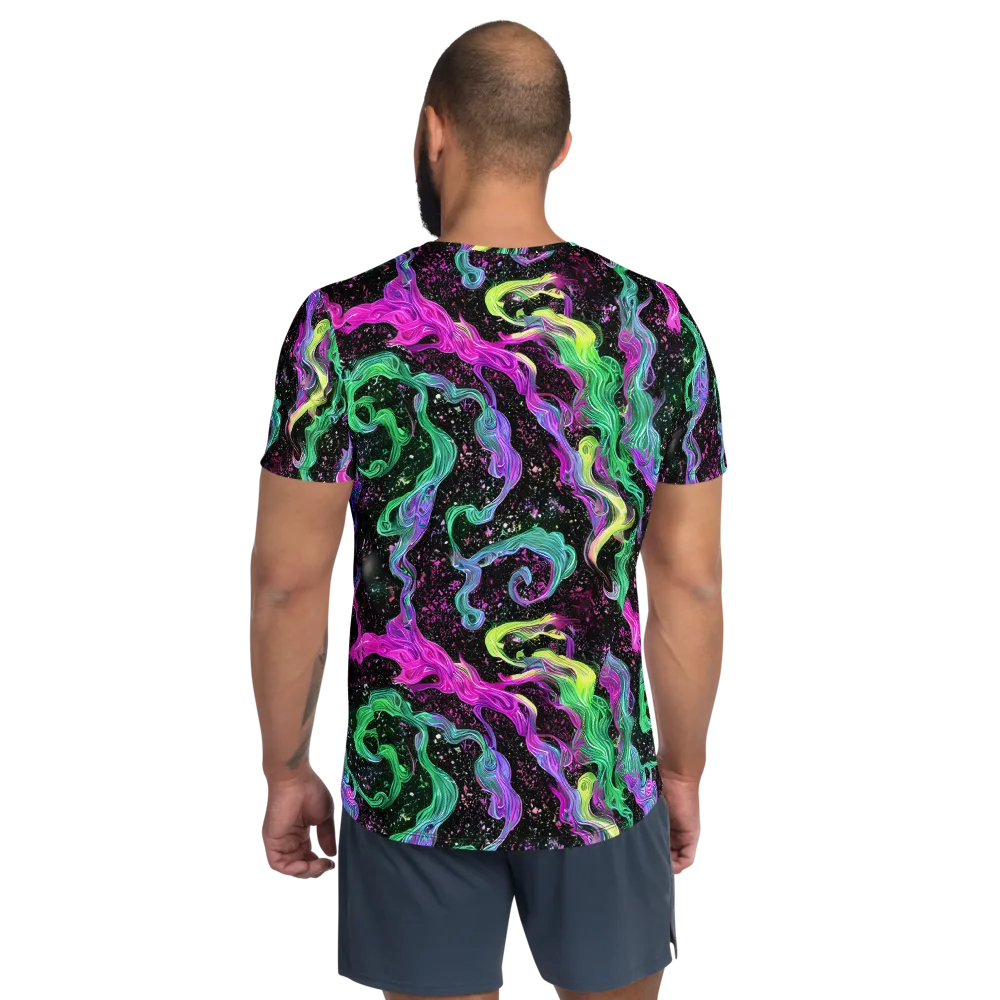 Fluid Afterglow on Men's Athletic T-Shirt — Back