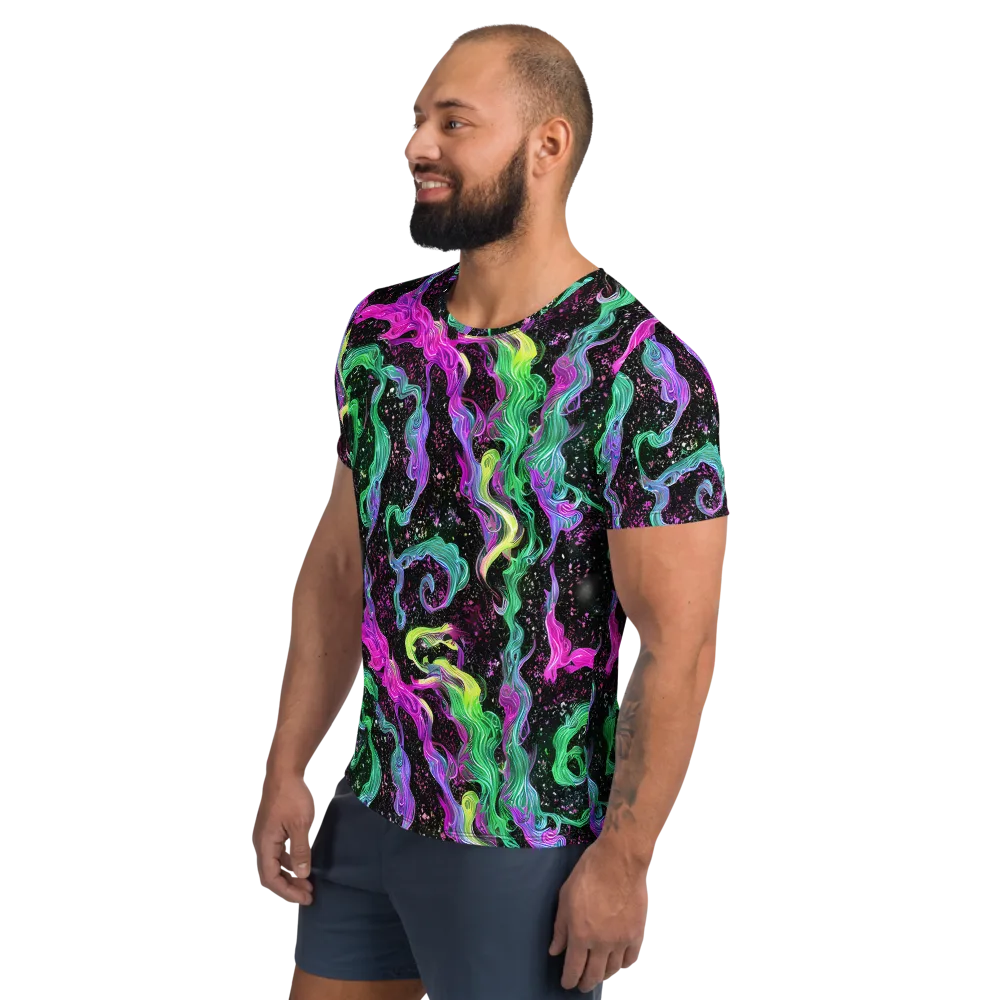 Fluid Afterglow on Men's Athletic T-Shirt — Left