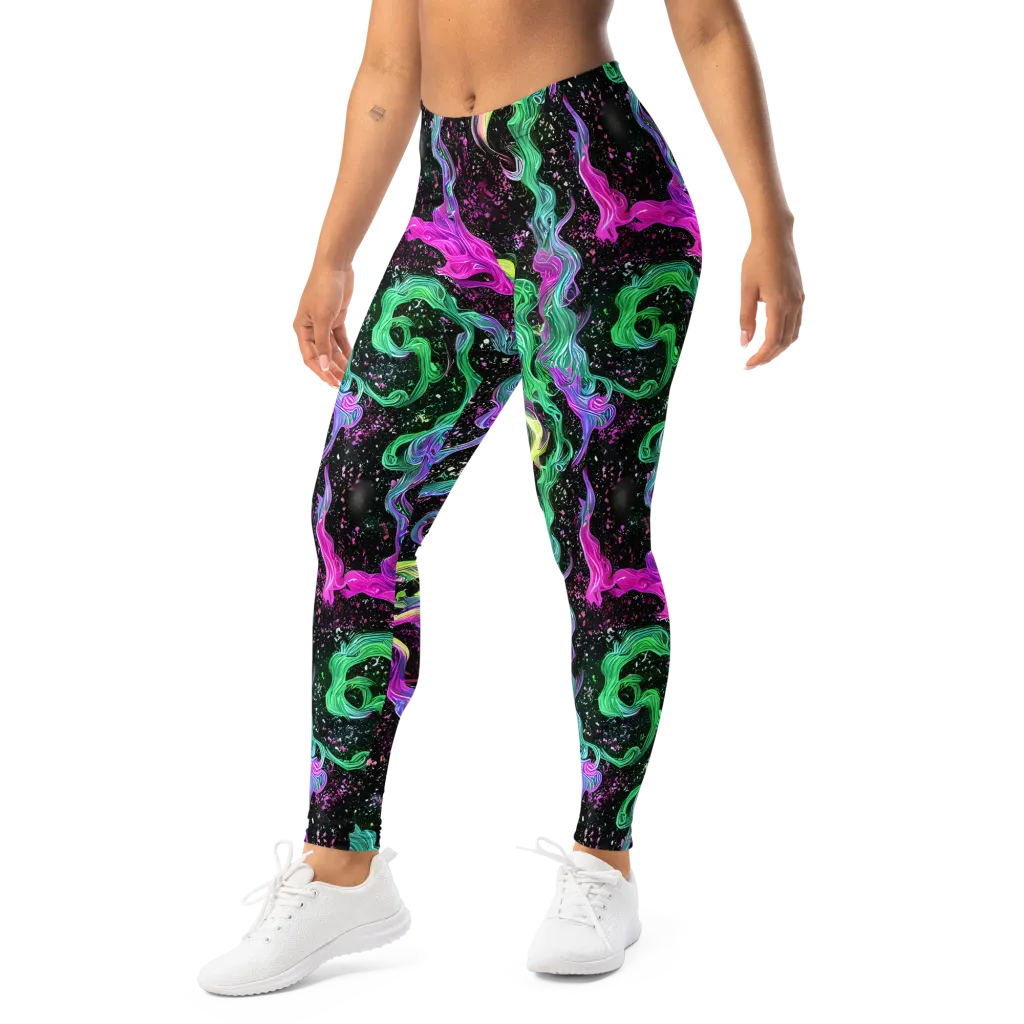Fluid Afterglow on Leggings — Left Front