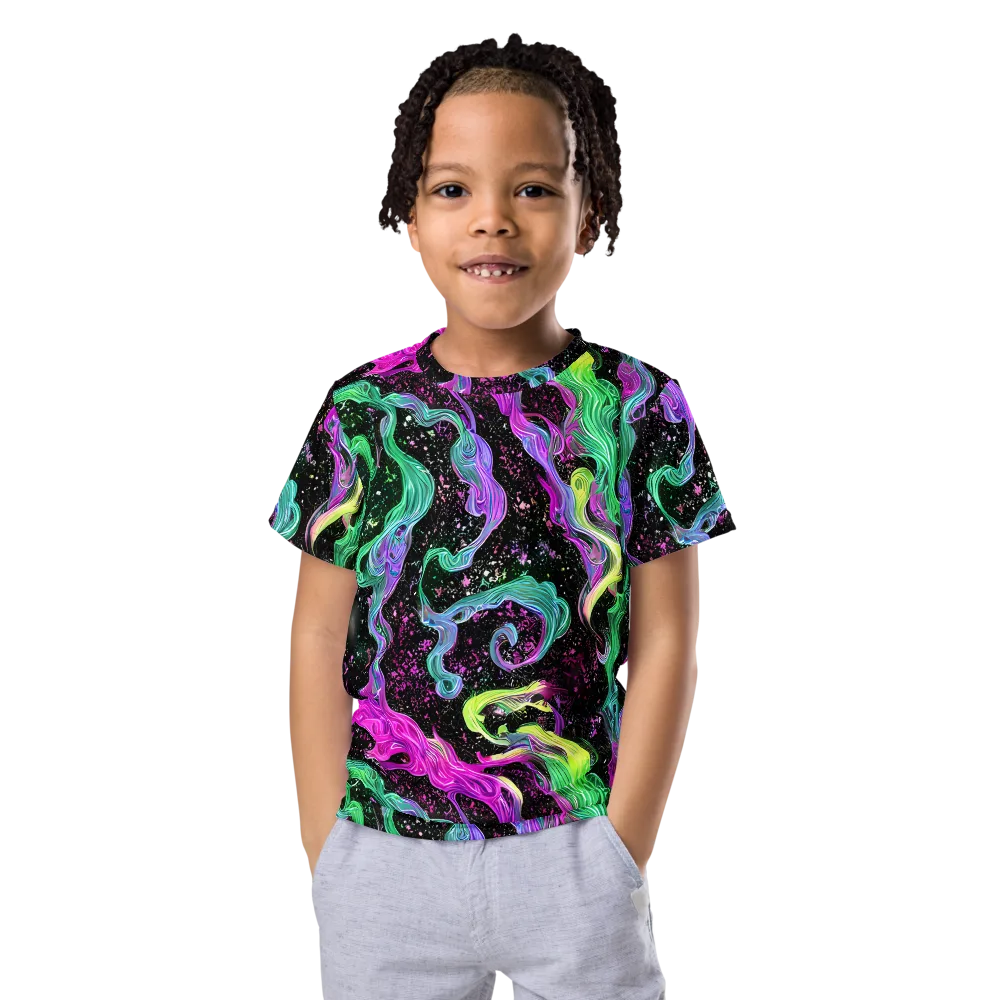Fluid Afterglow on Kids Crew Neck T-Shirt — Front