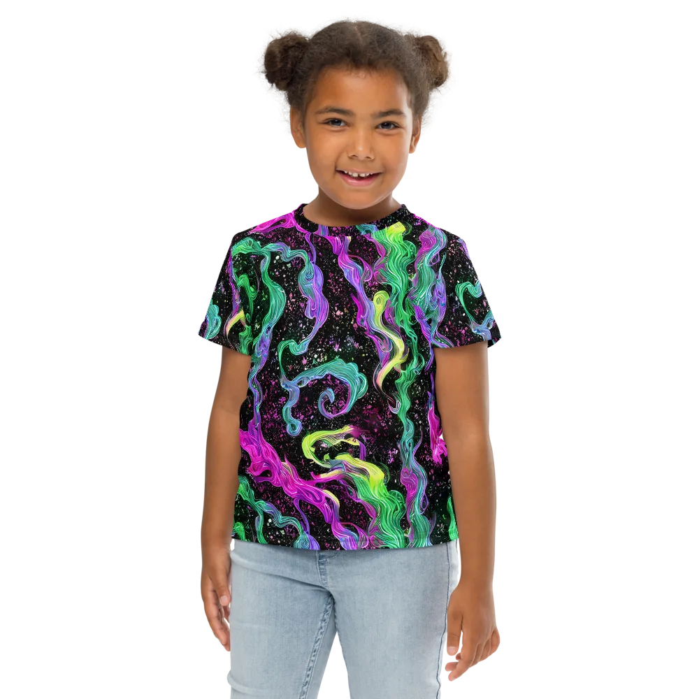Fluid Afterglow on Kids Crew Neck T-Shirt — Front