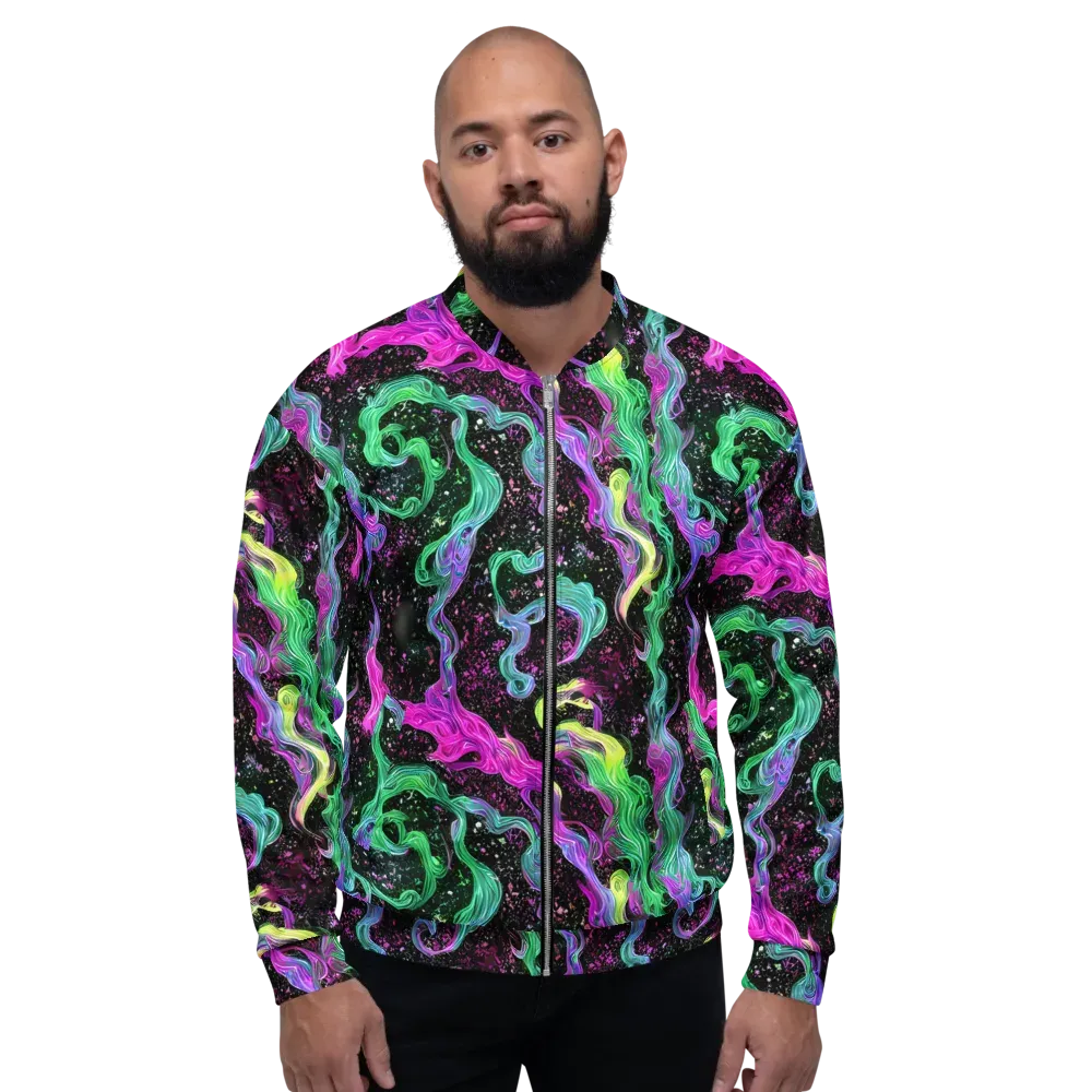 Fluid Afterglow on Bomber Jacket — Front