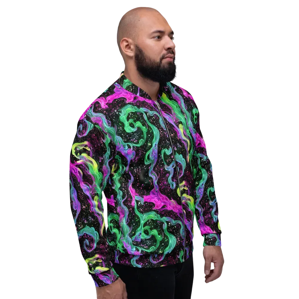 Fluid Afterglow on Bomber Jacket — Right