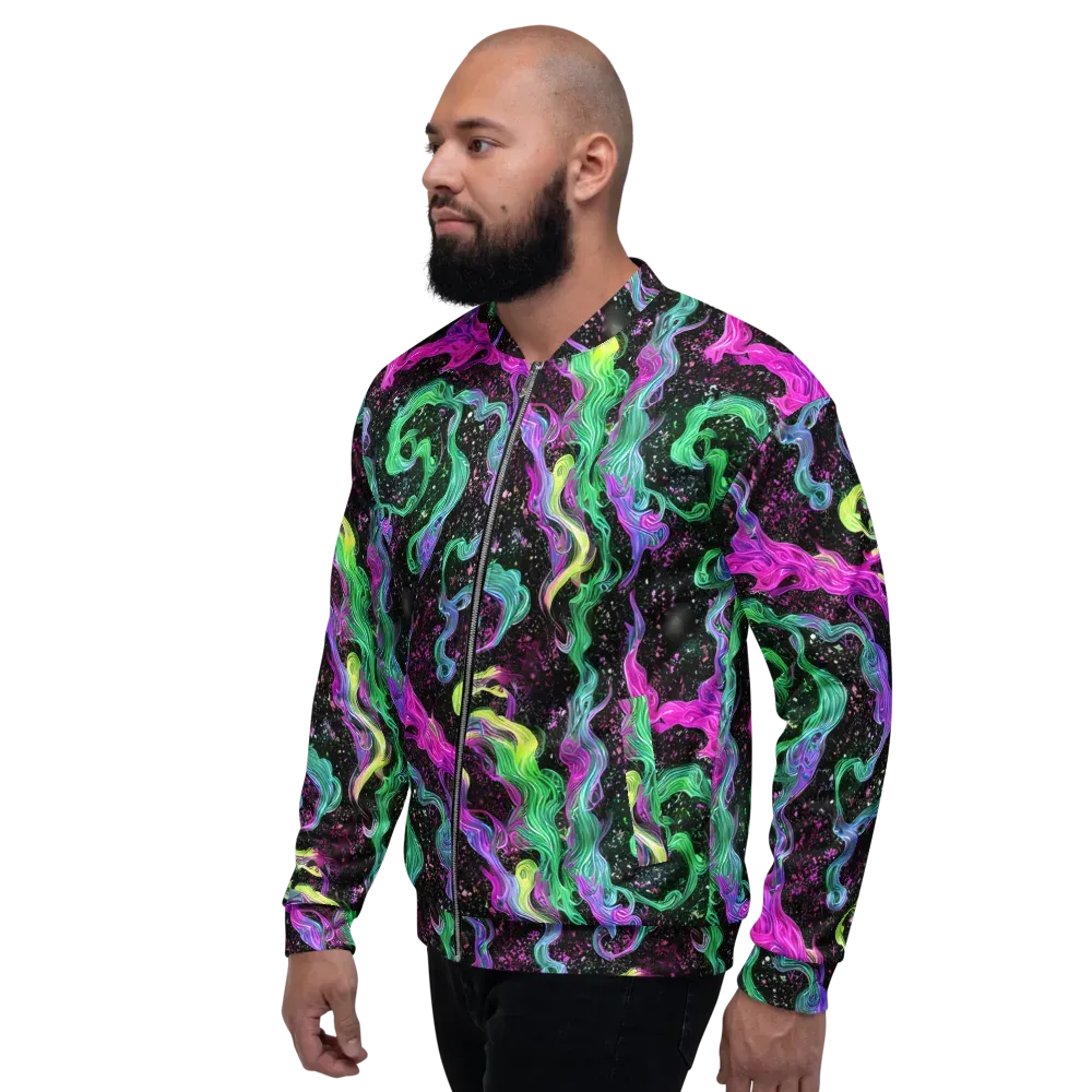 Fluid Afterglow on Bomber Jacket — Left