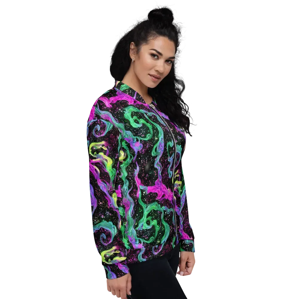 Fluid Afterglow on Bomber Jacket — Right