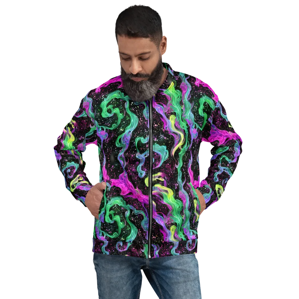 Fluid Afterglow on Bomber Jacket — Front