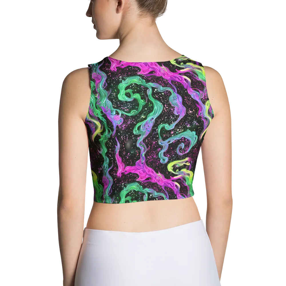 Fluid Afterglow on Crop Top — Back